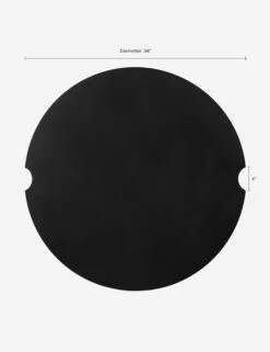 Benno Fire Bowl Lid -VIAN Furniture Shop 136 BK Eldora Round 38 Metal Lid DIMS