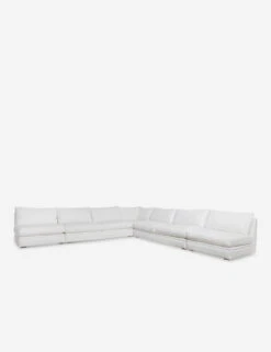 Winona Armless Corner Sectional Sofa -VIAN Furniture Shop 34 WinonaArmless5PieceCornerSectional WhitePerformance 12845 1