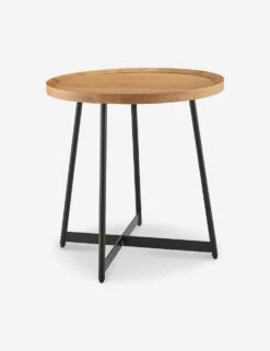 Gweneth Round Side Table -VIAN Furniture Shop 90276 OAK 02 1