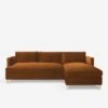 Belmont Sectional Sofa By Ginny Macdonald -VIAN Furniture Shop Belmont Sectional Velvet Cognac RAF