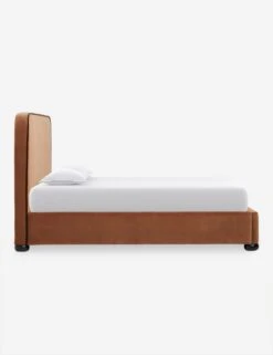 Bishop Platform Bed -VIAN Furniture Shop BishopPlatformBedRustVelvet Queen L04715132054 Product