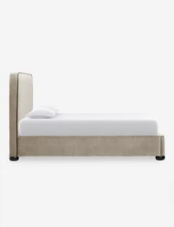 Bishop Platform Bed -VIAN Furniture Shop BishopPlatformBed Oatmetal ToffeeVelvet Queen L04715132054 Product
