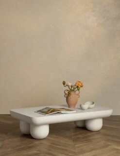 Clouded Rectangle Coffee Table By Sarah Sherman Samuel -VIAN Furniture Shop CloudedRectangleCoffeeTable MatteWhite A0656016 1306 StudioLifestyle