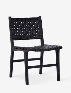 Gallagher Leather Dining Chair -VIAN Furniture Shop DOV25003BK FTQ