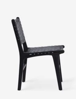 Gallagher Leather Dining Chair -VIAN Furniture Shop DOV25003BKb
