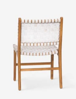 Gallagher Leather Dining Chair -VIAN Furniture Shop DOV25003WH B