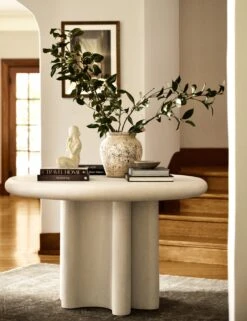 Ruiz Indoor / Outdoor Round Dining Table -VIAN Furniture Shop Lulu and Georgia EntryTable 0015 Site crop Lifestyle