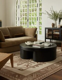 Olga Round Coffee Table -VIAN Furniture Shop Lulu and Georgia LivingRoomII LesiRug 0990 FINAL ARTVersion2 Site Crop Lifestyle 5
