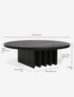 Pentwater Round Coffee Table By Sarah Sherman Samuel -VIAN Furniture Shop PentwaterCoffeeTable Black 3647