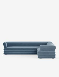 Babs Corner Sectional Sofa By Sarah Sherman Samuel -VIAN Furniture Shop SSSStackedSectional HydrangeaVelvet 1