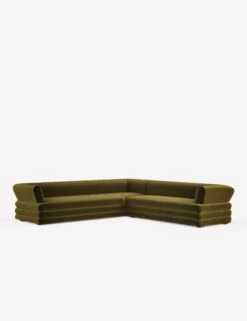 Babs Corner Sectional Sofa By Sarah Sherman Samuel -VIAN Furniture Shop SSSStackedSectional VerdeVelvet 2