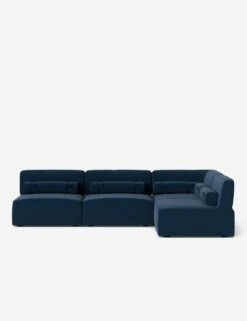 Solana Chaise Sectional Sofa By Eny Lee Parker -VIAN Furniture Shop SolanaChaiseSectionalSofa BlueVelvet120 WithBolster L0469135 Front 1RAF