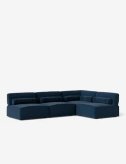 Solana Chaise Sectional Sofa By Eny Lee Parker -VIAN Furniture Shop SolanaChaiseSectionalSofa BlueVelvet120 WithBolster L0469135 Side 2RAF