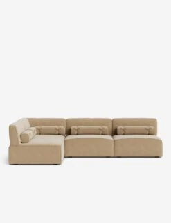 Solana Chaise Sectional Sofa By Eny Lee Parker -VIAN Furniture Shop SolanaChaiseSectionalSofa BrieVelvet120 WithBolster L0469134 Front 1