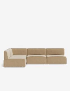 Solana Chaise Sectional Sofa By Eny Lee Parker -VIAN Furniture Shop SolanaChaiseSectionalSofa BrieVelvet120 WithoutBolster L0469134 Front 1