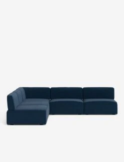 Solana Corner Sectional Sofa By Eny Lee Parker -VIAN Furniture Shop SolanaCornerSectionalSofa BlueVelvet120 WithoutBolster L0469139 Front 1