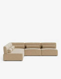 Solana Corner Sectional Sofa By Eny Lee Parker -VIAN Furniture Shop SolanaCornerSectionalSofa BrieVelvet120 BolsternoBows L0469138 Front 1