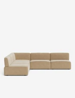 Solana Corner Sectional Sofa By Eny Lee Parker -VIAN Furniture Shop SolanaCornerSectionalSofa BrieVelvet120 WithoutBolster L0469138 Front 1