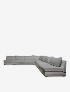Winona Armless Corner Sectional Sofa -VIAN Furniture Shop WinonaArmless5PieceCornerSectional KleinSilver 12839 SITECROP