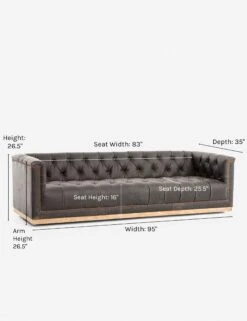 Afia Leather Sofa, Distressed Black -VIAN Furniture Shop afia leather sofa distressed black