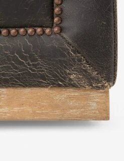 Afia Leather Sofa, Distressed Black -VIAN Furniture Shop afia sofa destroyed black 2 1