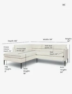 Allisen Bumper Sectional Sofa -VIAN Furniture Shop allisen lef bumper sand 94