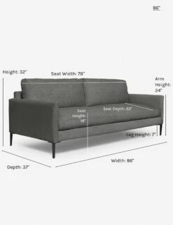 Allisen Sofa -VIAN Furniture Shop allisen sofa charcoal 86