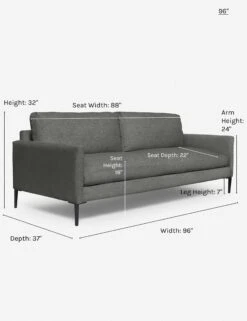 Allisen Sofa -VIAN Furniture Shop allisen sofa charcoal 96