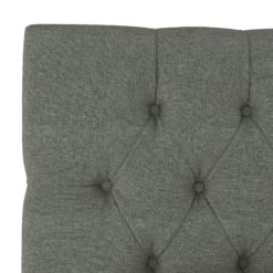 Amarise Bed -VIAN Furniture Shop amarise linen tufted bed charcoal 3