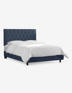 Amarise Bed -VIAN Furniture Shop amarise linen tufted bed navy 1 1564991625 2