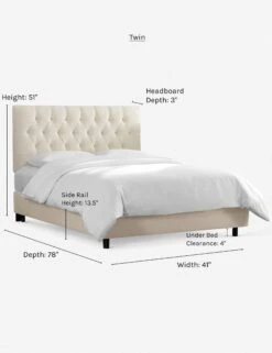 Amarise Bed -VIAN Furniture Shop amarise bed talc twin