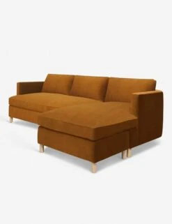 Belmont Sectional Sofa By Ginny Macdonald -VIAN Furniture Shop belmont sectional velvet cognac 3 rtf 1 a75ae555 4fa3 459f 9412 fb6406537a75
