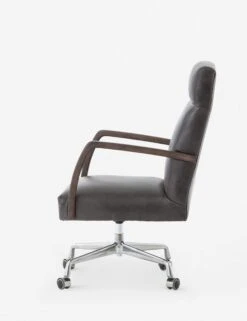 Camden Leather Office Chair, Ebony -VIAN Furniture Shop camden desk chair ebony 2 1
