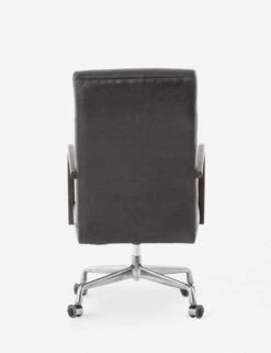 Camden Leather Office Chair, Ebony -VIAN Furniture Shop camden desk chair ebony 7 1