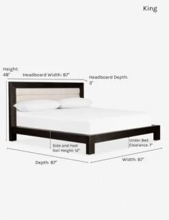 Carlin Platform Bed -VIAN Furniture Shop carlin king dims 2