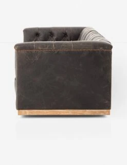 Afia Leather Sofa, Distressed Black -VIAN Furniture Shop cken k3z 928 3