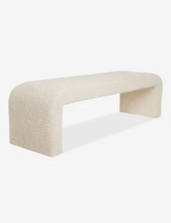 Tate Bench -VIAN Furniture Shop curved bench ivory poodle 2321