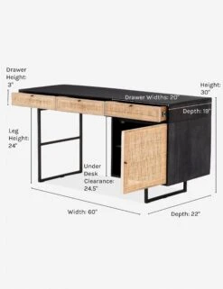Hannah Desk -VIAN Furniture Shop hannah desk black