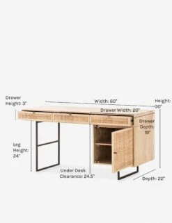 Hannah Desk -VIAN Furniture Shop hannah desk natural