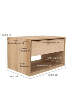 Lark Low Nightstand -VIAN Furniture Shop lark low nightstand