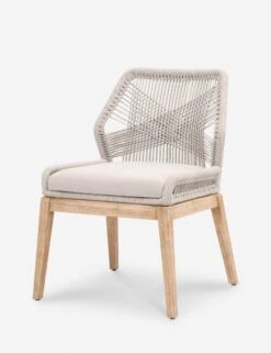 London Indoor / Outdoor Dining Chair -VIAN Furniture Shop loom dining chair taupe fixed 1 02