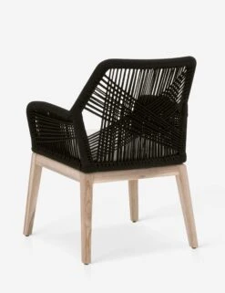 London Indoor / Outdoor Dining Arm Chair -VIAN Furniture Shop loom outdoor arm chair black gray teak 1 04