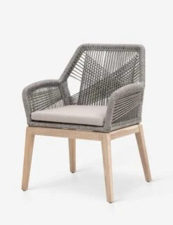London Indoor / Outdoor Dining Arm Chair -VIAN Furniture Shop loom outdoor arm chair platinum gray teak 1 02