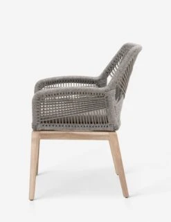 London Indoor / Outdoor Dining Arm Chair -VIAN Furniture Shop loom outdoor arm chair platinum gray teak 1 03