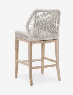 London Indoor / Outdoor Bar Stool -VIAN Furniture Shop loom outdoor barstool taupe white gray teak 1 04 525d8918 8446 454e 9e74 4213667e7213
