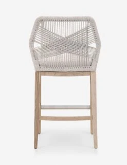 London Indoor / Outdoor Bar Stool -VIAN Furniture Shop loom outdoor barstool taupe white gray teak 1 05 b503e98c af74 42c7 9948 8d7033a28414