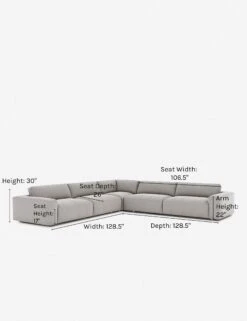 Mackenzie Corner Sectional Sofa -VIAN Furniture Shop mackenzie corner sectional sofa ash