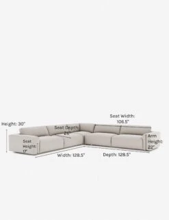 Mackenzie Corner Sectional Sofa -VIAN Furniture Shop mackenzie corner sectional sofa cloud