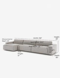Mackenzie Sectional Sofa -VIAN Furniture Shop mackenzie left facing ash c0d73b38 329f 4ade b049 108835187e3b