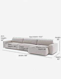 Mackenzie Sectional Sofa -VIAN Furniture Shop mackenzie right facing ash 975c6198 da25 4991 b7ae 7f9ba9ba2496